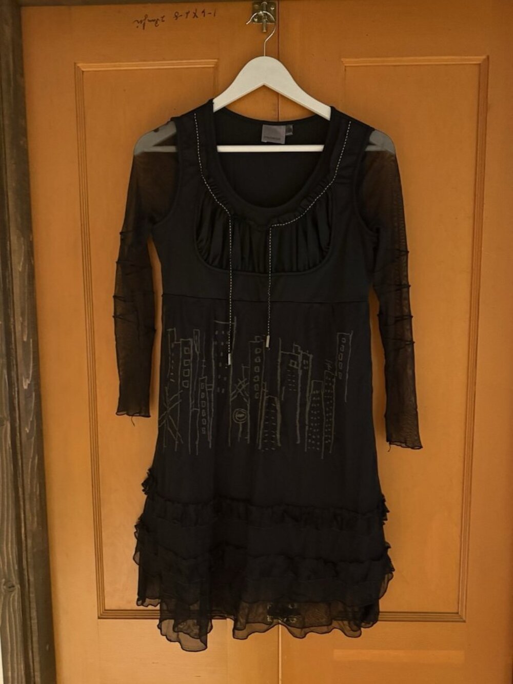 Premise Mesh Black Dress T12 Women's